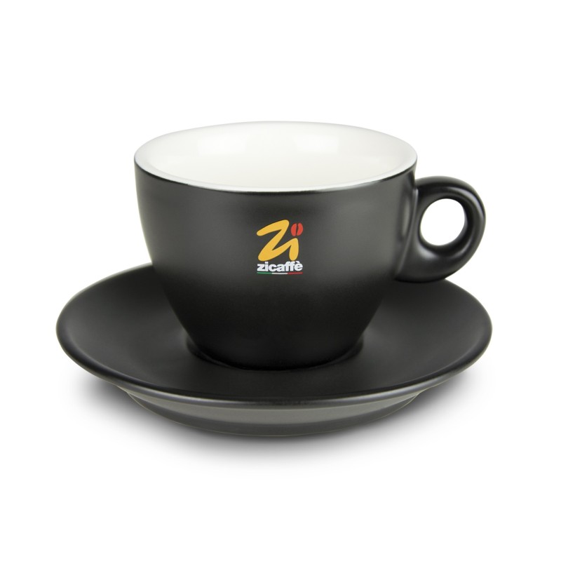 Schwarze Cappuccinotasse