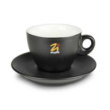 Black goblet cappuccino cup