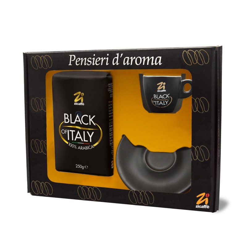 Pensieri d'aroma Black of Italy con tazza